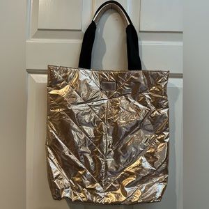 VICTORIA’S SECTRET Rose Gold Quilted Puffer Limited Edition Tote Bag.